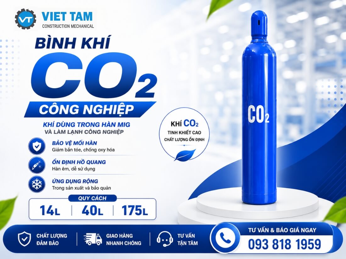 Bình khí CO2 Công Nghiệp Khí Việt Tâm