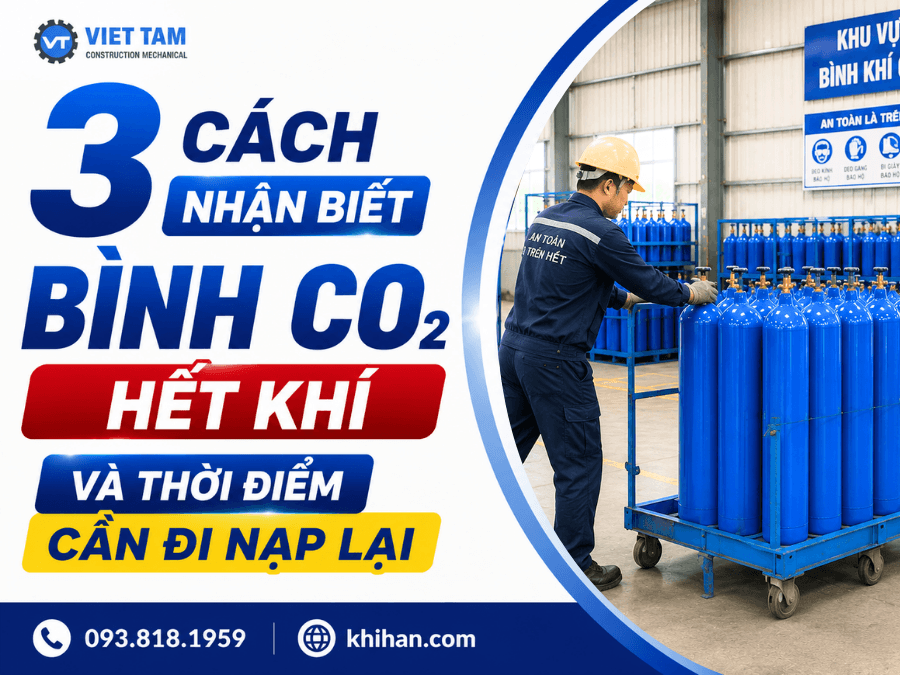 3 Cách nhận biết bình CO2 hết