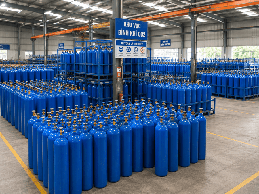 Bảo quản bình CO2 đúng cách