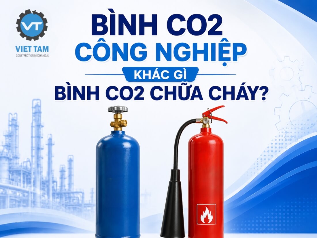 Bình Khí CO2 Công Nghiệp khác gì CO2 Chữa Cháy