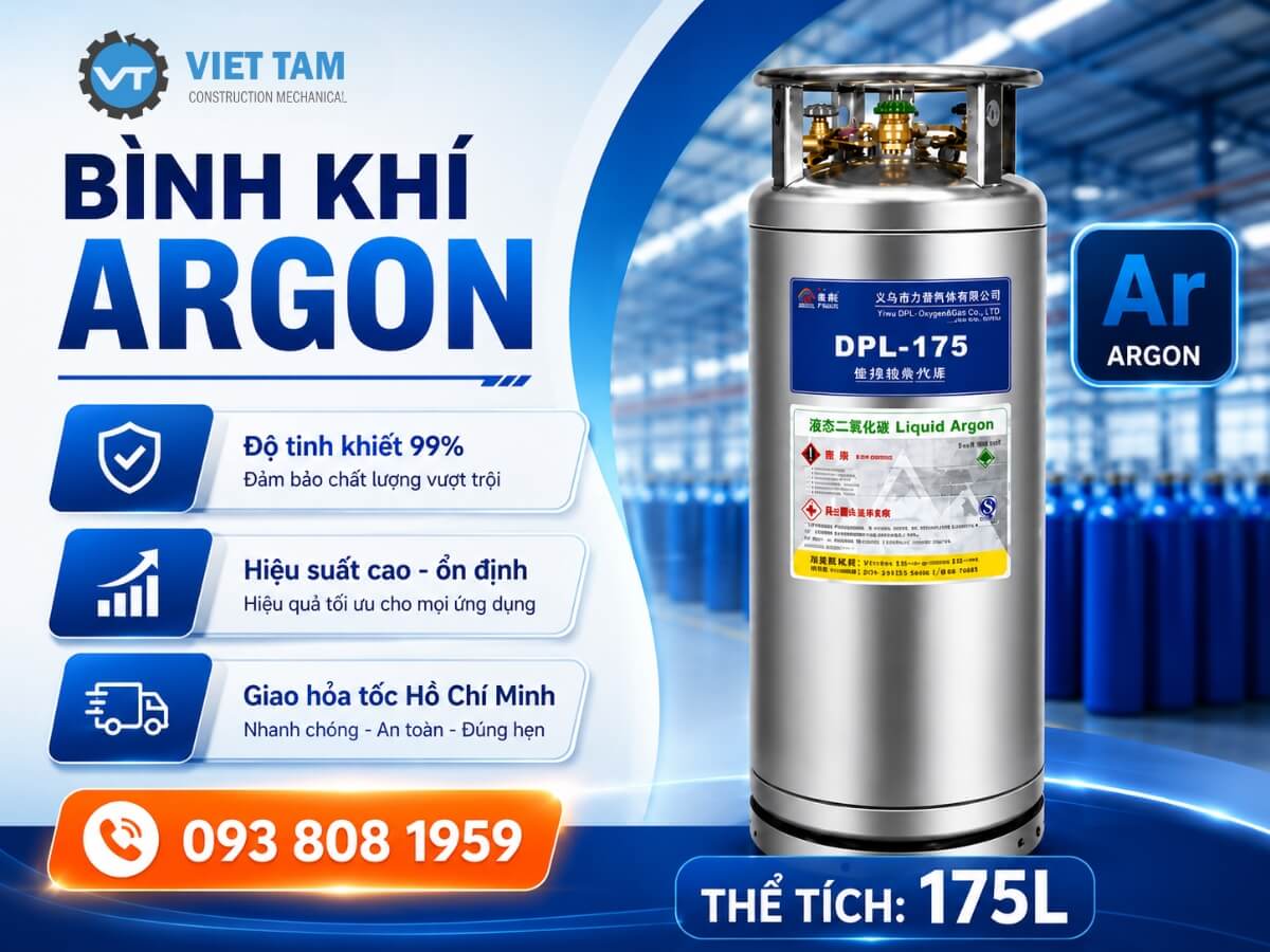 Bình khí Argon Lỏng 175L