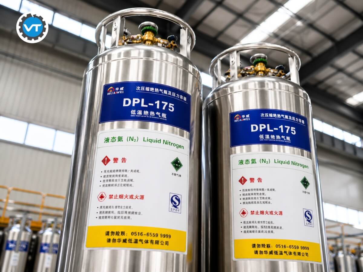 Bình khí Nito lỏng 175L phù hợp sản xuất liên tục