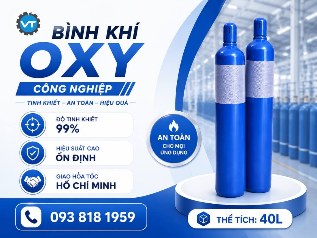 Bình khí Oxy 14L Công Nghiệp
