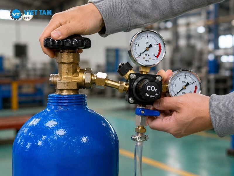Cách nhận biết bình CO2 sắp hết