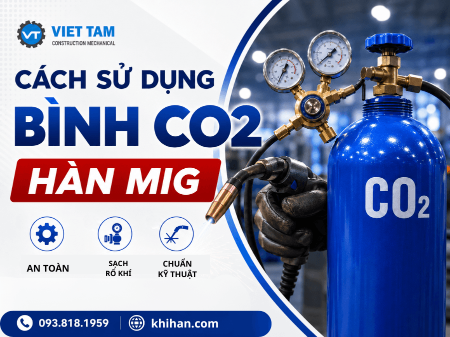 Cách sử dụng bình CO2 hàn MIG