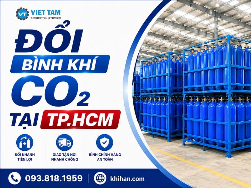 Đối bình khí CO2 tại TP HCM