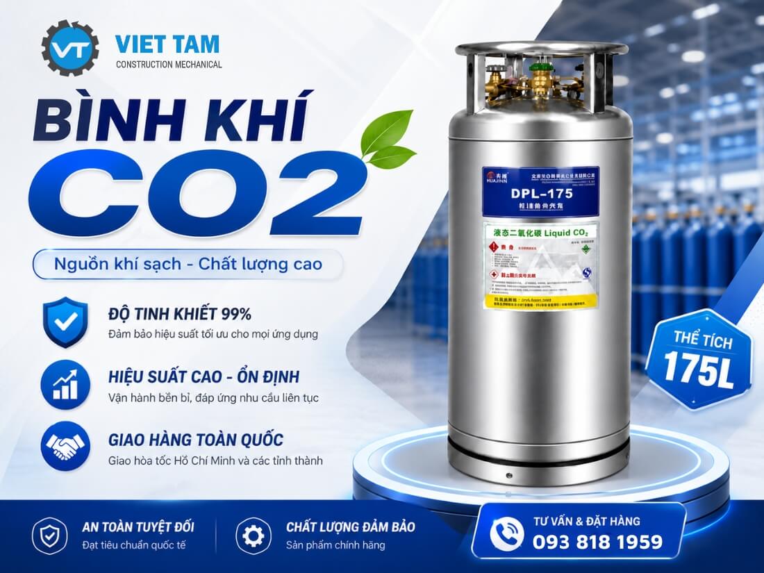 Khái niệm bình khí CO2 lỏng 175L