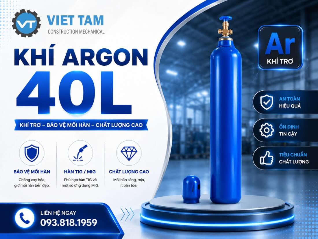 Khí Argon 40L