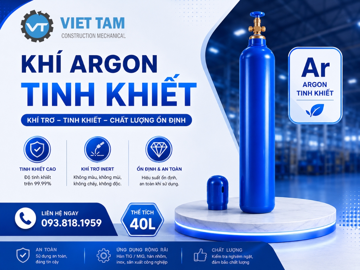 Khí Argon Tinh Khiết 99.999%