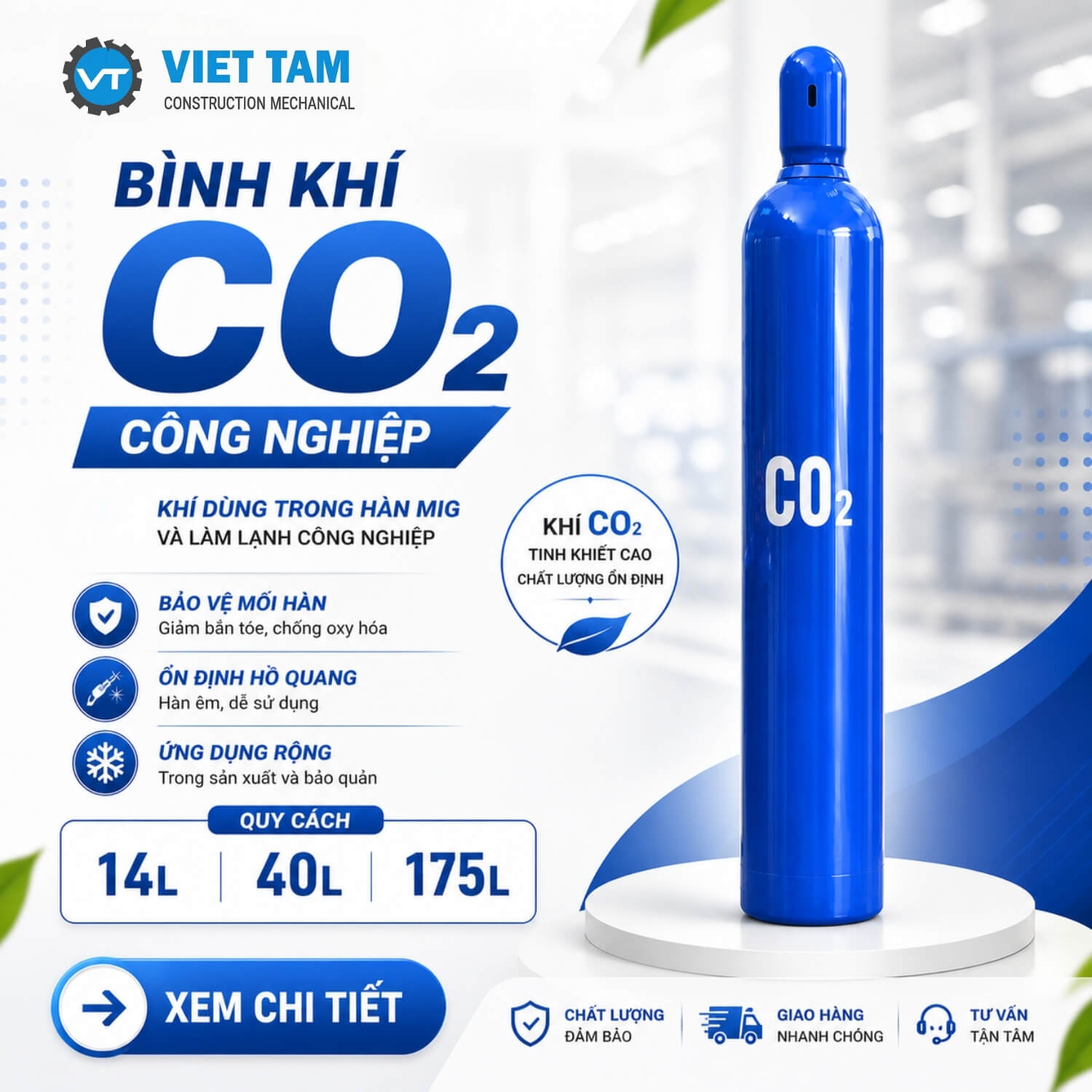 BÌNH KHÍ CO2 CÔNG NGHIỆP (CO₂)