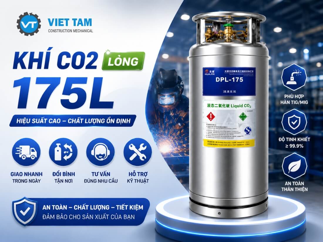 Bình Khí CO2 lỏng 175L tại Khí Việt Tâm