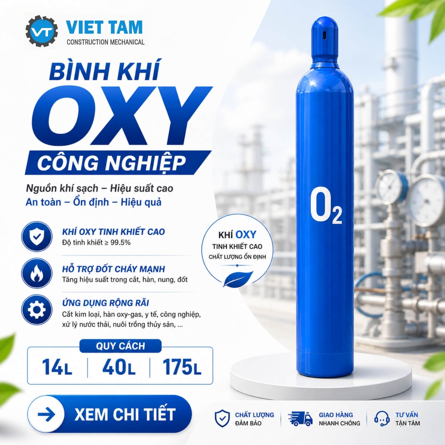 BÌNH KHÍ OXY CÔNG NGHIỆP (O₂)
