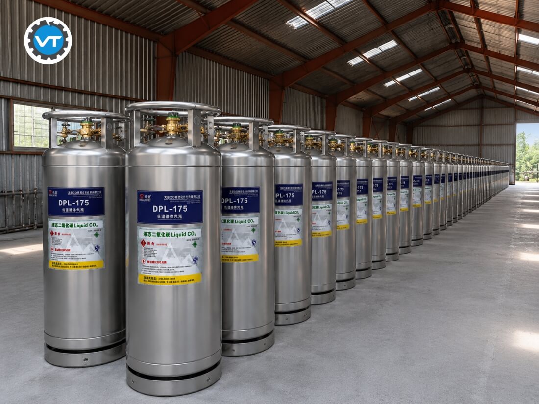 Nguyên lý hoạt động bình khí CO2 lỏng 175L
