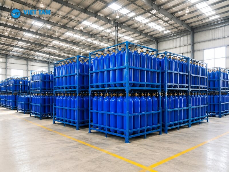 Quy trình đổi bình khí CO2 Khí Việt Tâm