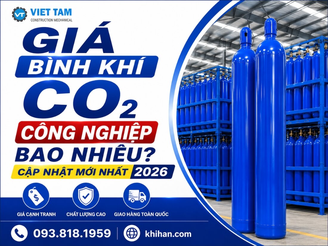 Giá bình khí CO2 cập nhật mới nhất 2026