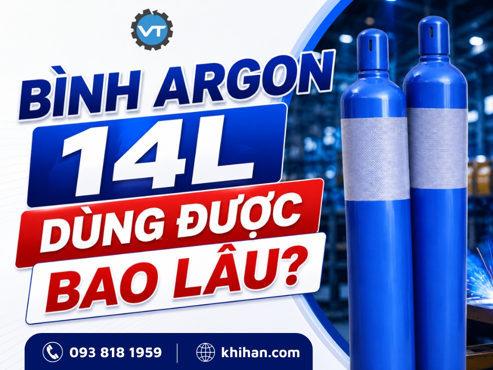 Bình Argon 14L dùng thực tế được bao lâu?