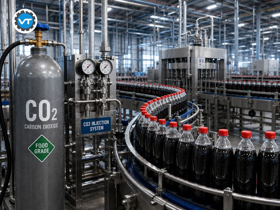 Khí CO2 thực phẩm độ tinh khiết phải cao