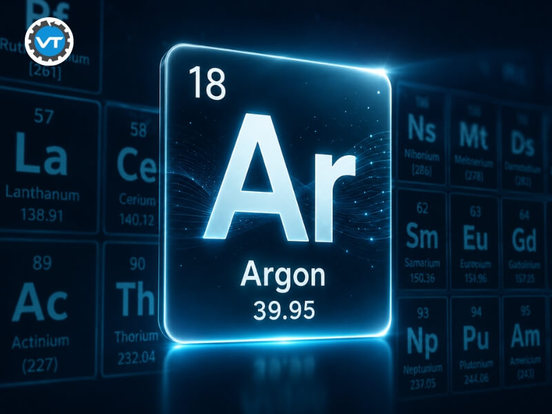 Ký hiệu hóa học khí Argon (AR)