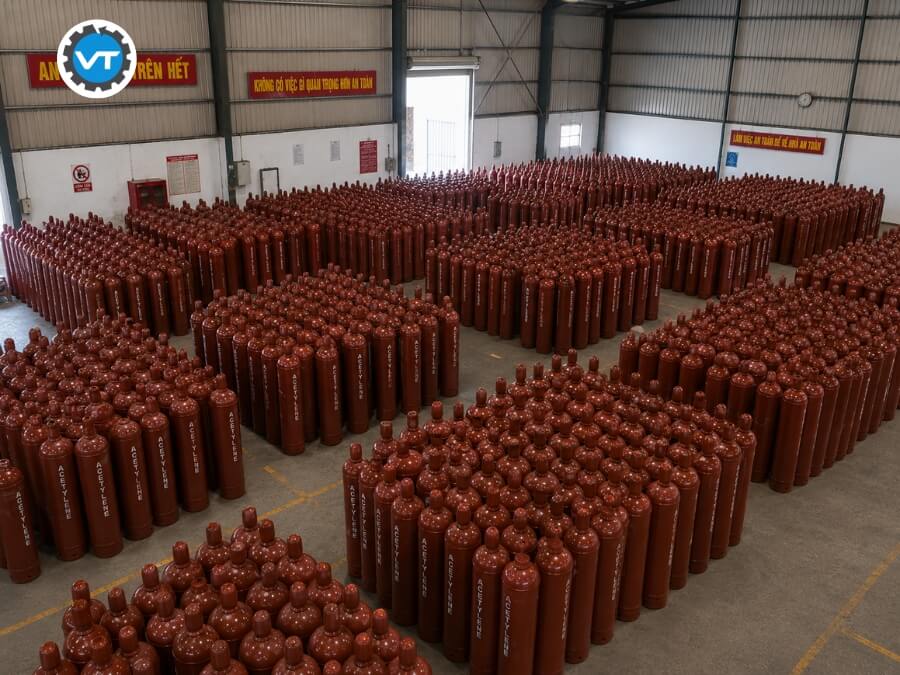 Liên hệ Khí Việt Tâm mua khí Acetylene hàn cắt gió đá