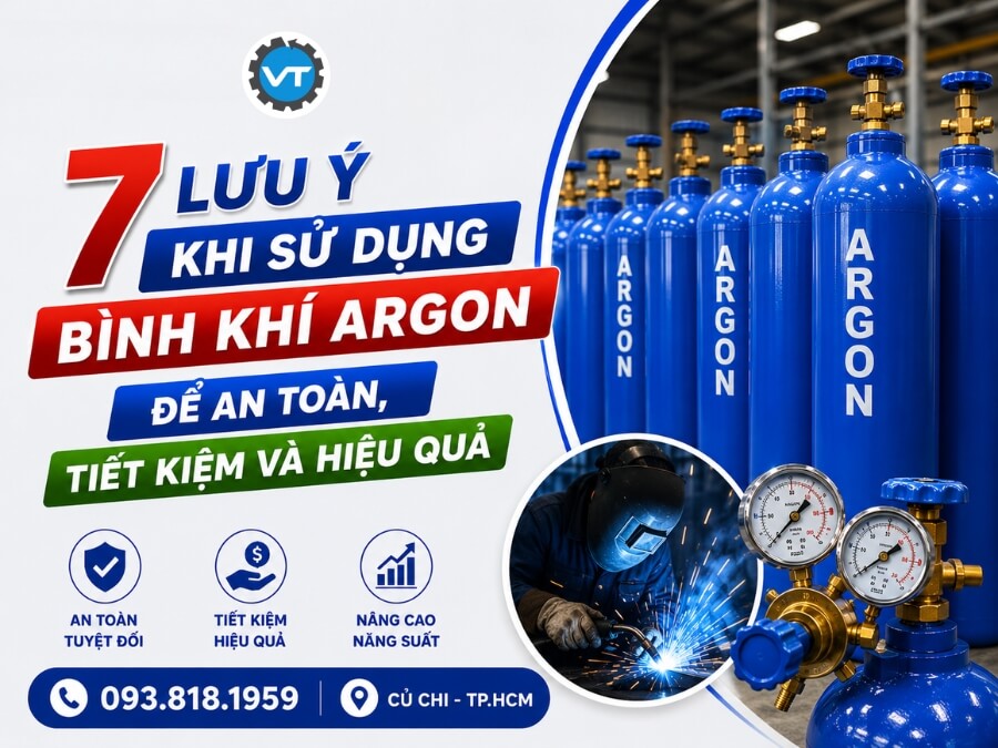 Lưu ý qian trọng khi sử dụng bình khí Argon