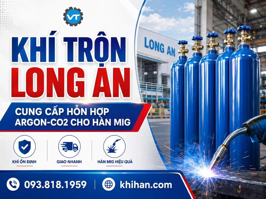 Cung cấp khí trộn Long An (Argon + CO2)