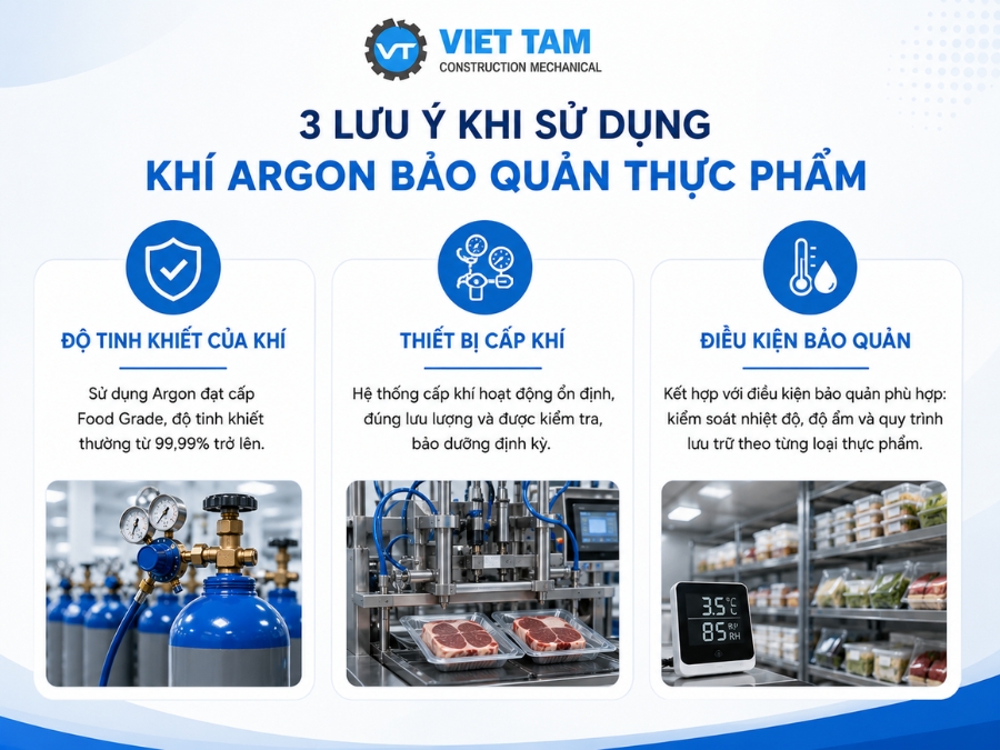 Lưu ý quang trọng khi sử dụng Argon thực phẩm