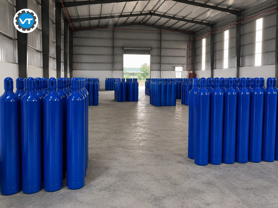 Tỷ lệ Argon 90% và CO2 10% thích hợp cho sản xuất dây chuyền liên tục
