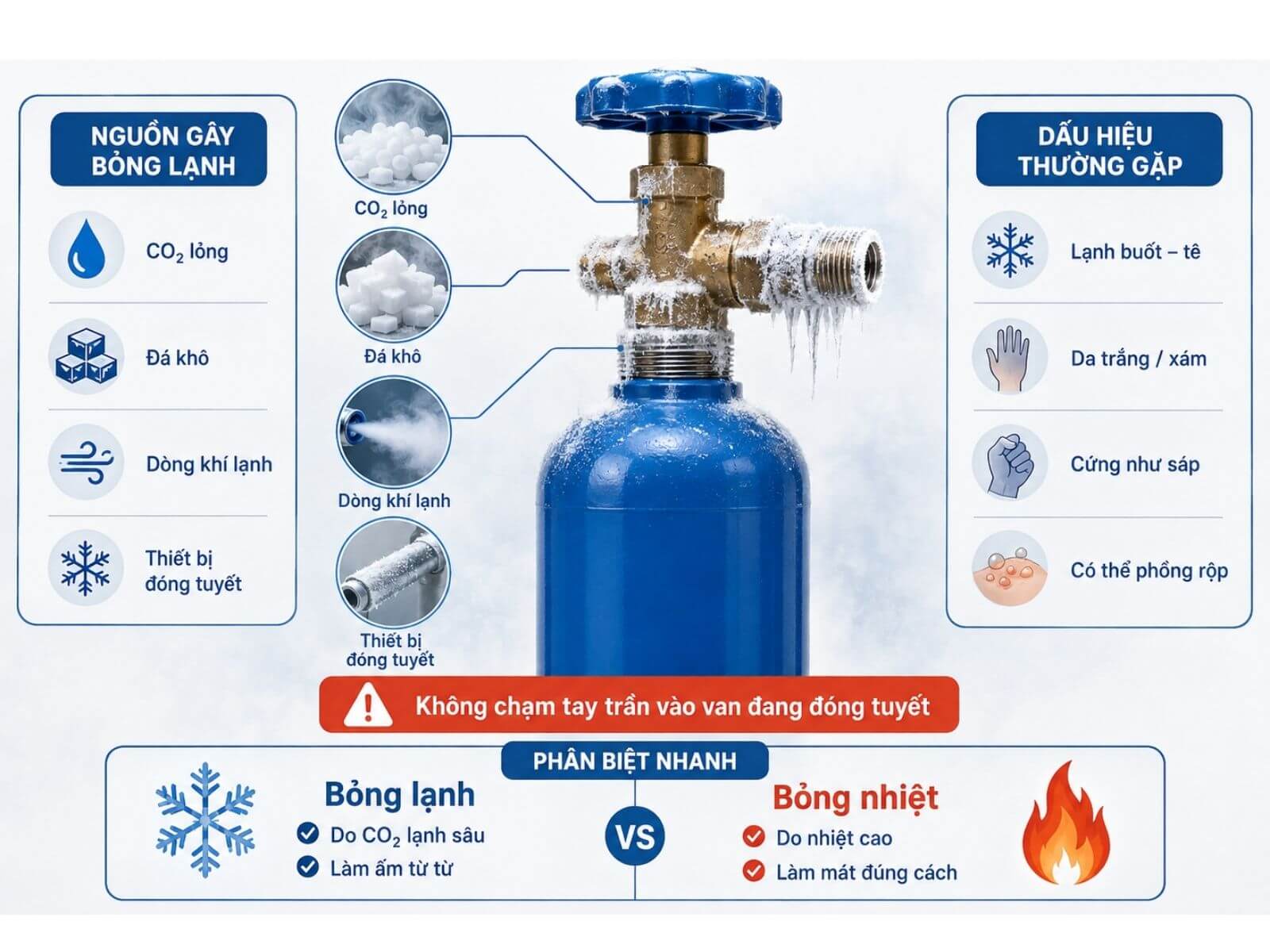 Bỏng lạnh do khí CO2 là gì?