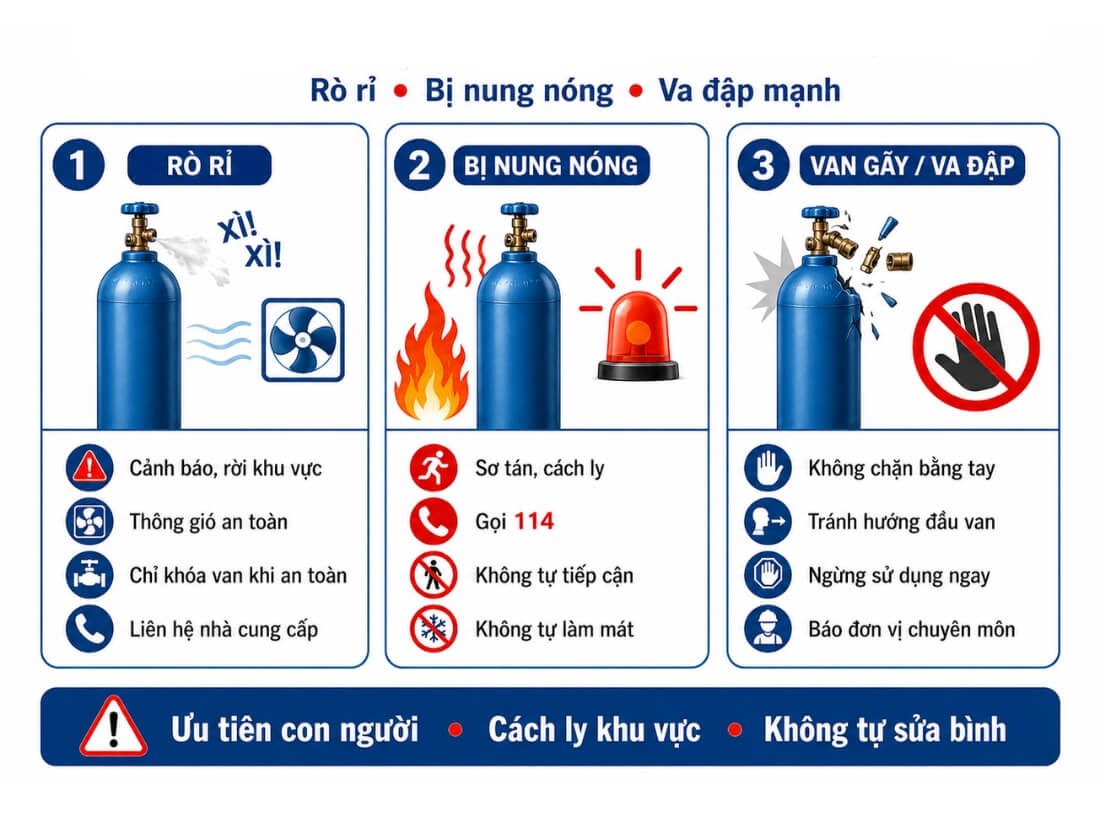 Cách xử lý sự cố khí Argon