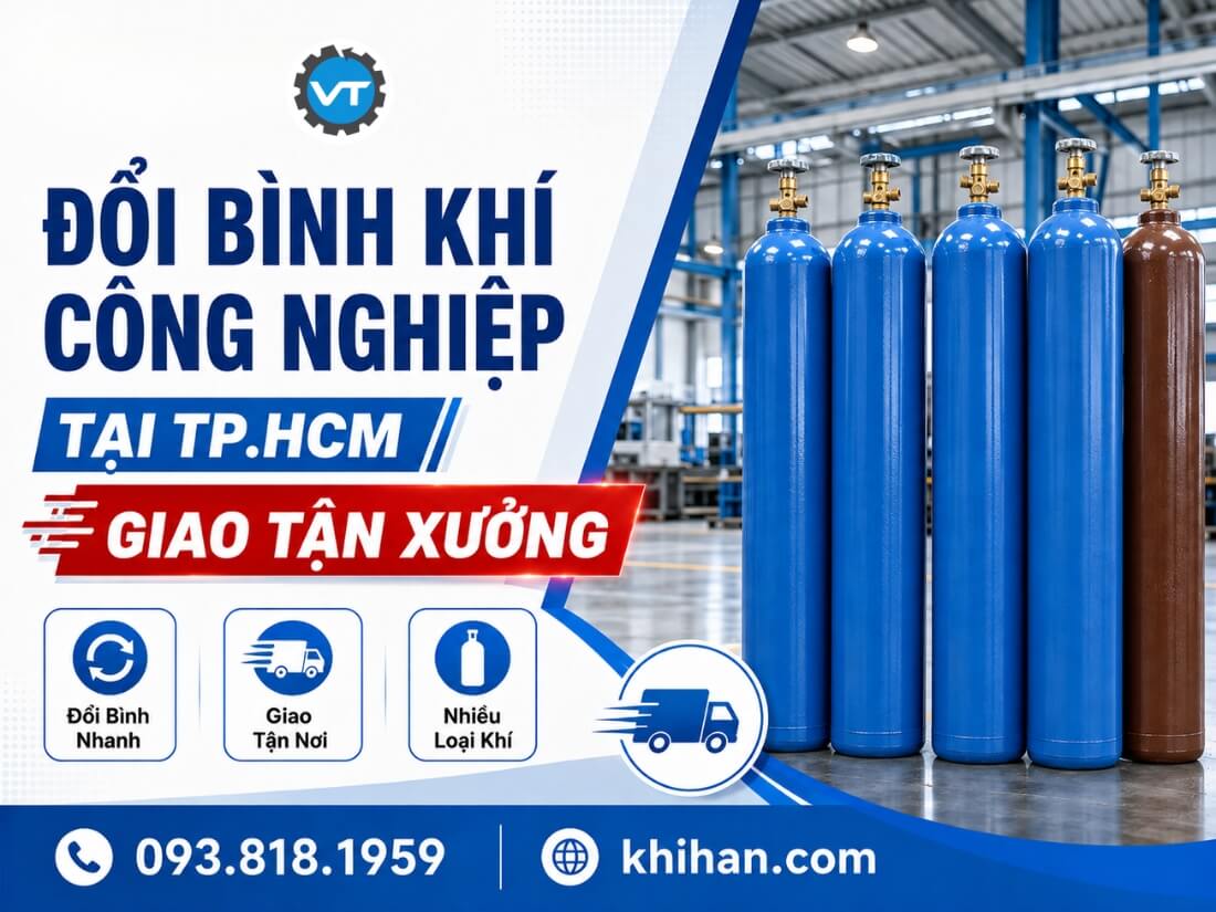Đổi bình khí công nghiệp TPHCM