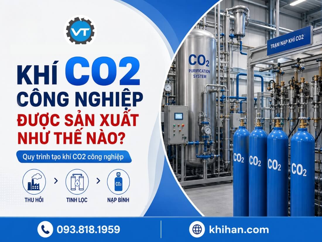 Khí CO2 công nghiệp được sản xuất như thế nào