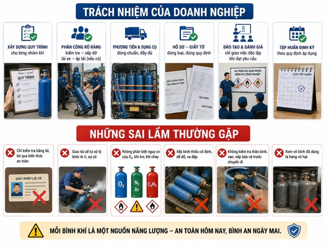 Trách nhiệm của doanh nghiệp và sai lầm thường gặp