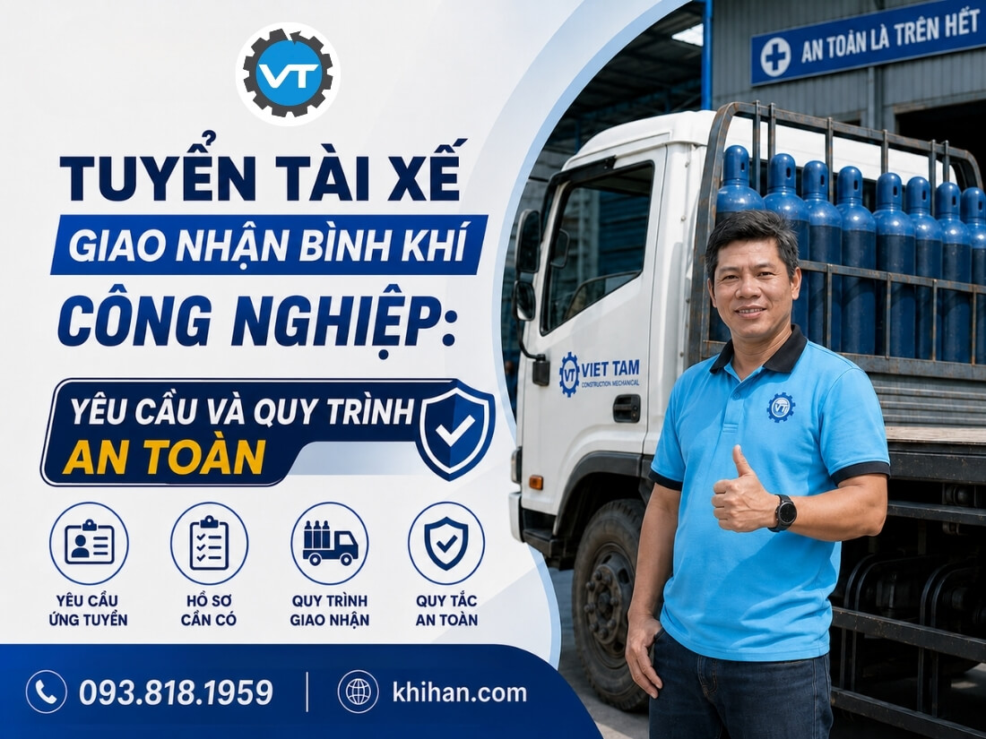Tuyển tài xế giao nhận bình khí