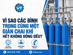 Vì Sao Các Bình Trong Cùng Một Giàn Chai Khí Hết Không Đồng Đều?