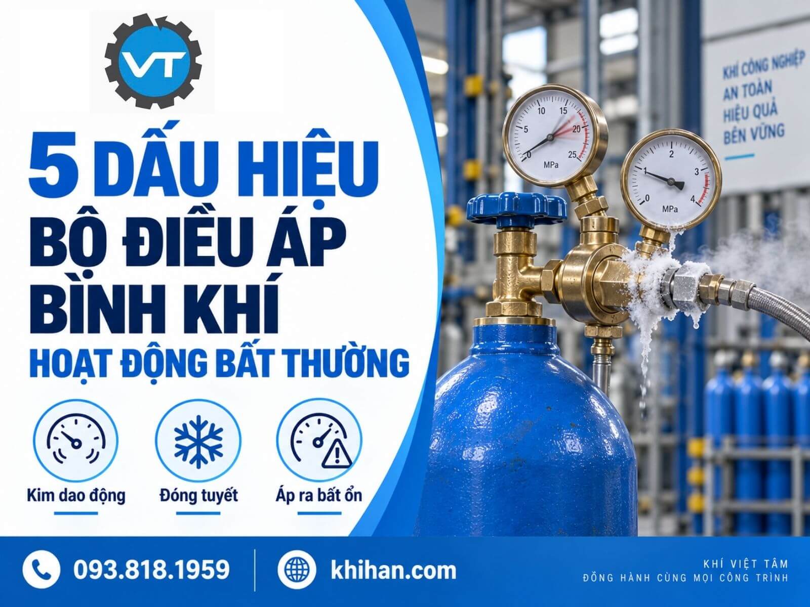 5 Dấu Hiệu Bộ Điều Áp Bình Khí Hoạt Động Bất Thường