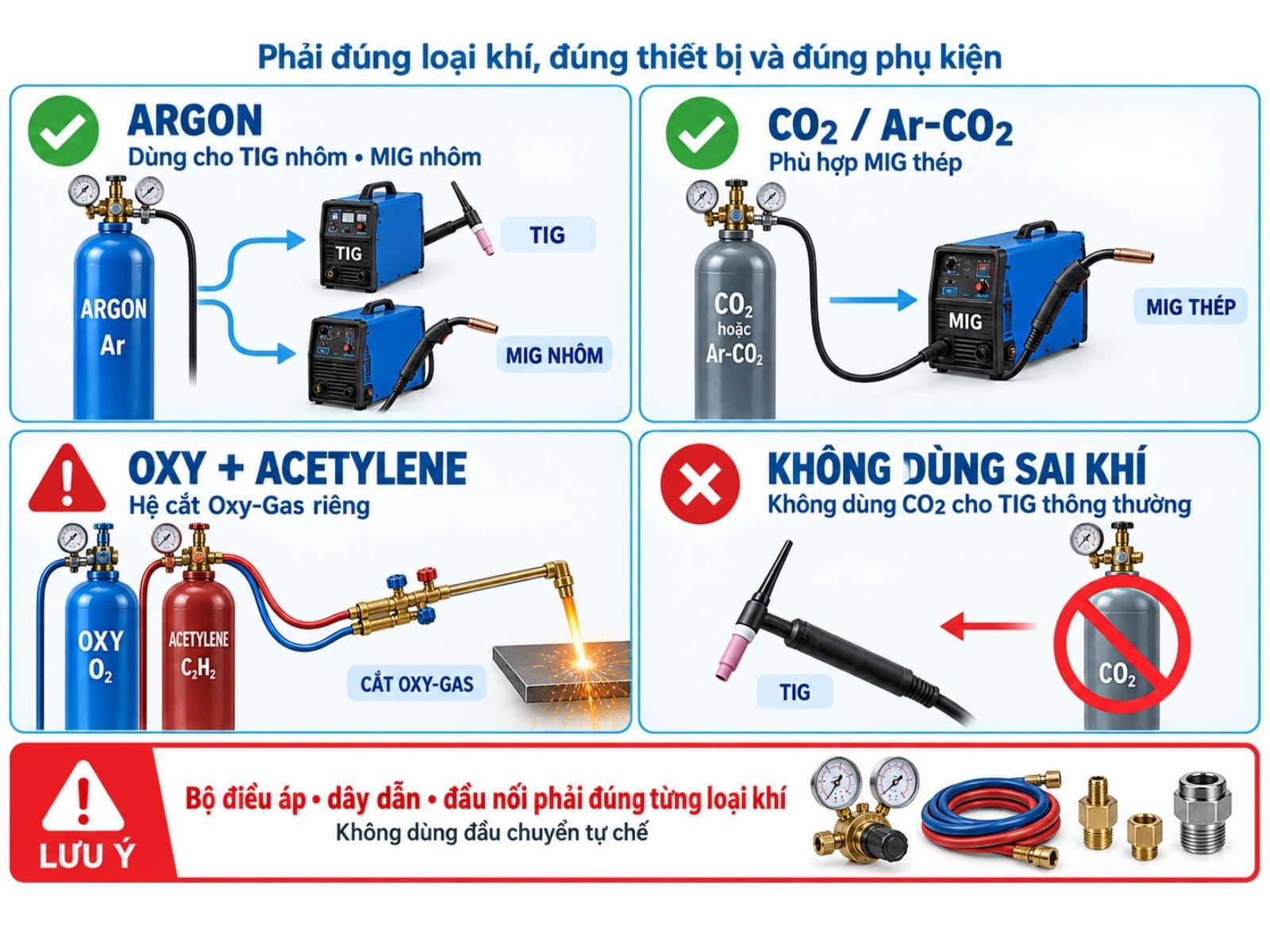 Những Bình Khí Nào Có Thể Dùng Chung Giữa Các Thiết Bị?