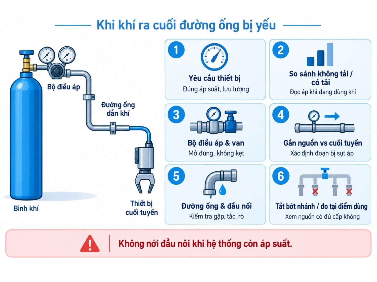 Khí Ra Cuối Đường Ống Bị Yếu: Cần Kiểm Tra Gì Trước?