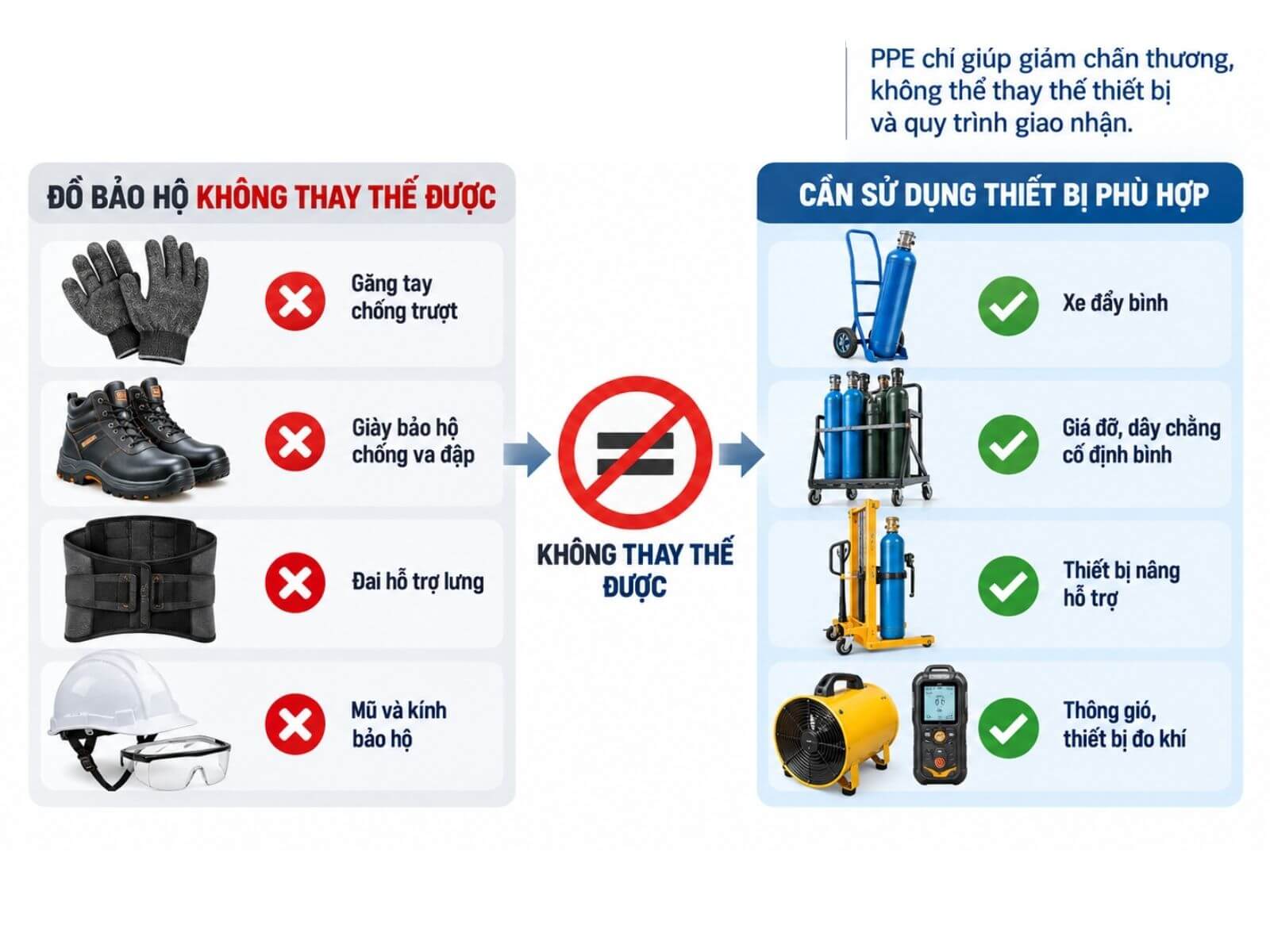 Đồ Bảo Hộ Không Thay Thế Được Thiết Bị Giao Nhận Nào?