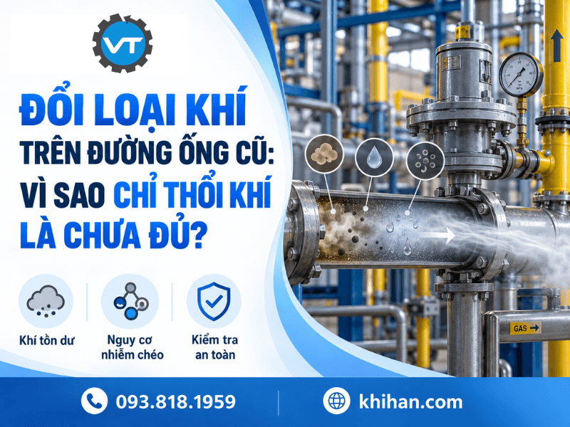 Đổi Loại Khí Trên Đường Ống Cũ: Vì Sao Chỉ Thổi Khí Là Chưa Đủ?