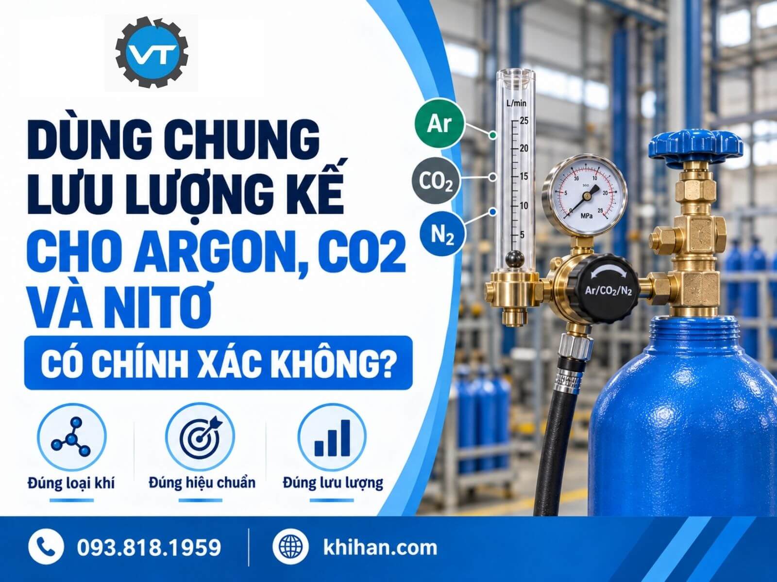 Dùng Chung Lưu Lượng Kế Cho Argon, CO2 Và Nitơ Có Chính Xác Không?
