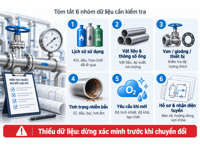 Những Thông Tin Cần Thu Thập Trước Khi Đổi Loại Khí