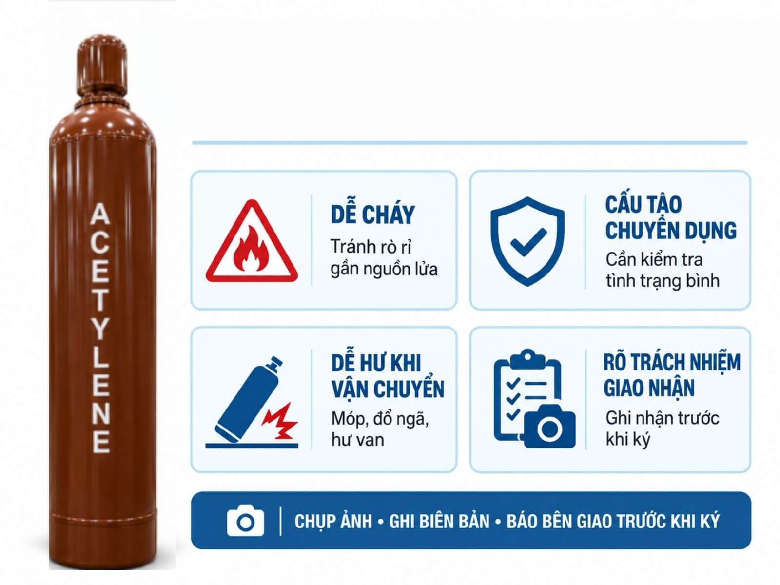 Vì Sao Phải Kiểm Tra Bình Acetylene Trước Khi Ký Nhận?
