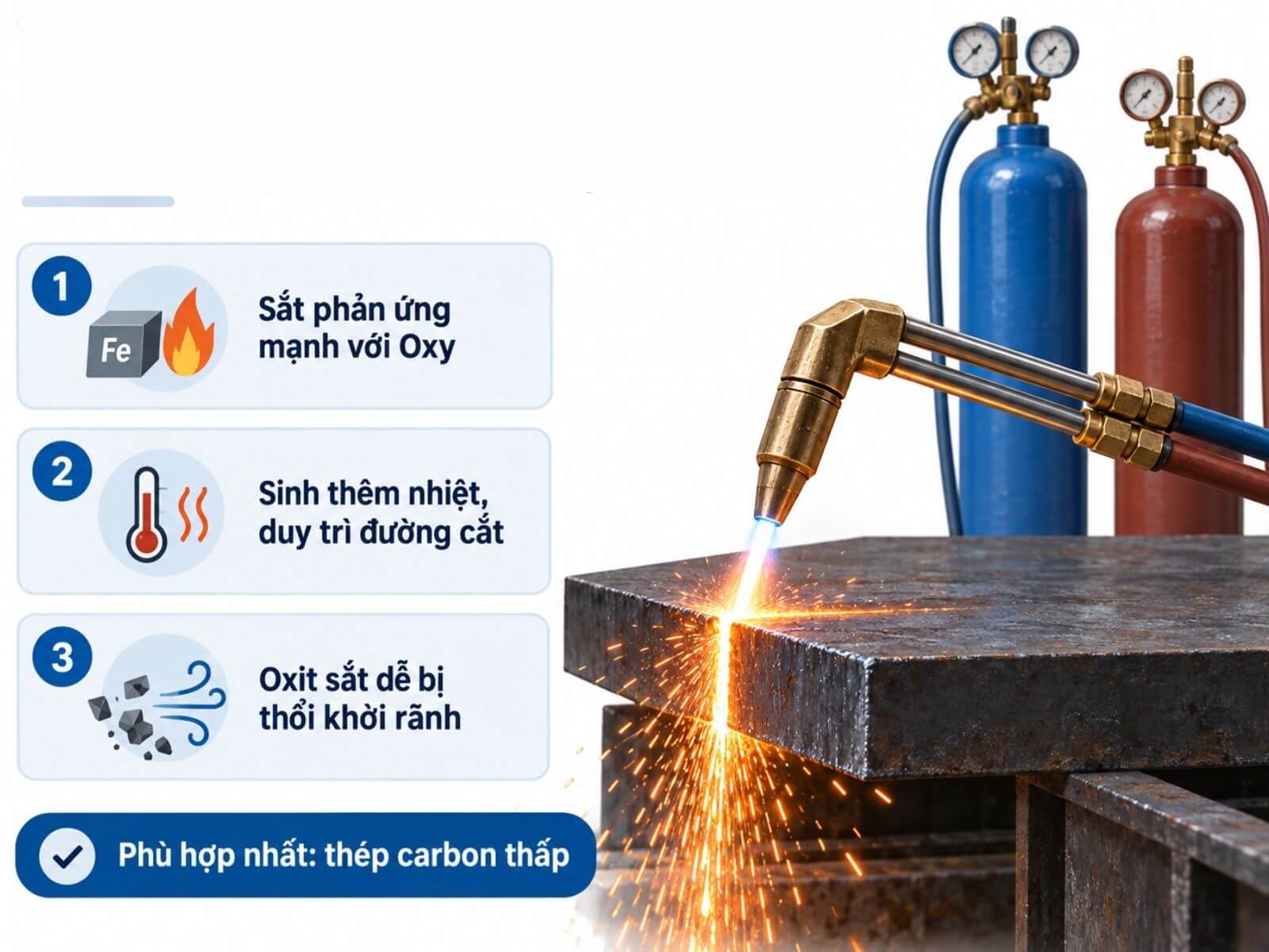 Vì Sao Thép Carbon Cắt Oxy-gas Hiệu Quả?