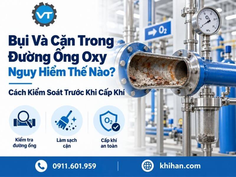 Bụi Và Cặn Trong Đường Ống Oxy Nguy Hiểm Thế Nào? Cách Kiểm Soát Trước Khi Cấp Khí