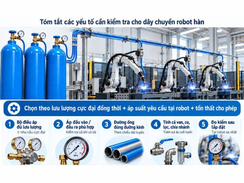 Cách Chọn Bộ Điều Áp Và Đường Ống Argon