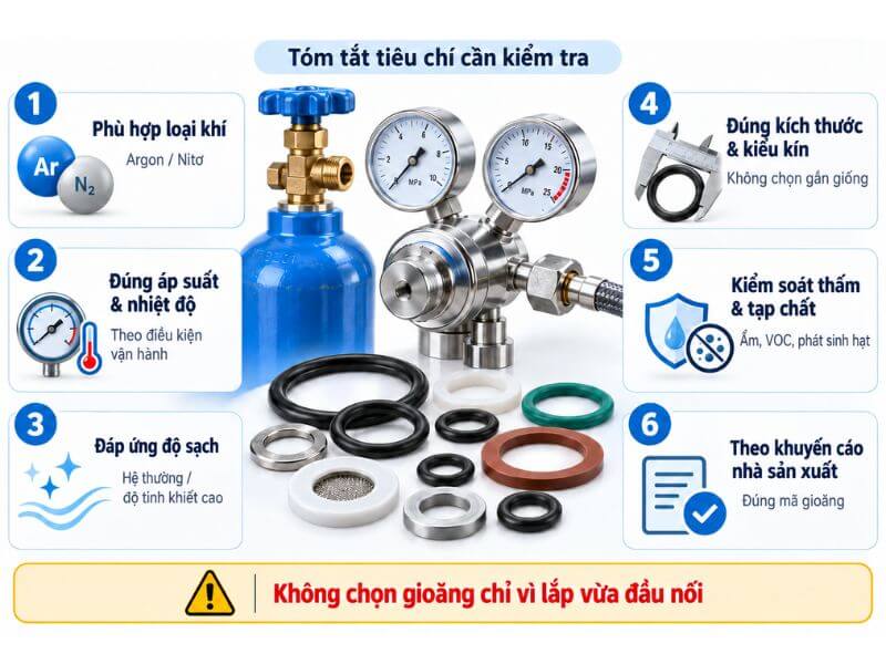 Cách Chọn Gioăng Cho Argon Và Nitơ