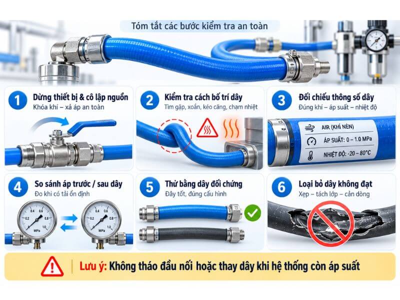 Cách Kiểm Tra Dây Dẫn Khí Theo Thứ Tự