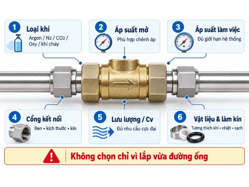 Chọn Van Một Chiều Cần Kiểm Tra Thông Số Nào?