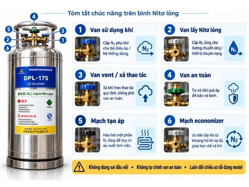 Chức năng của từng van khác nhau thế nào?