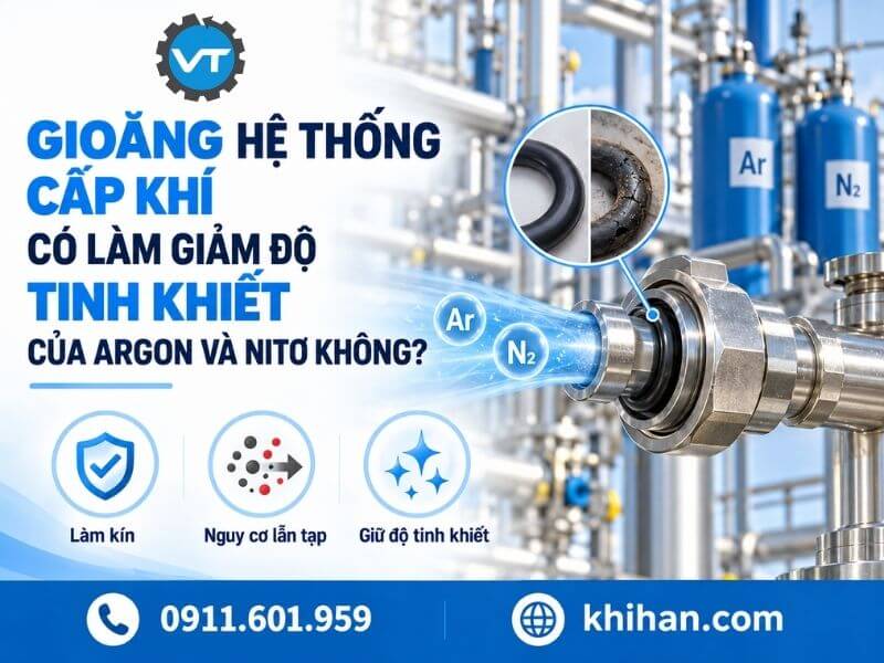 Gioăng Hệ Thống Cấp Khí Có Làm Giảm Độ Tinh Khiết Của Argon Và Nitơ Không?